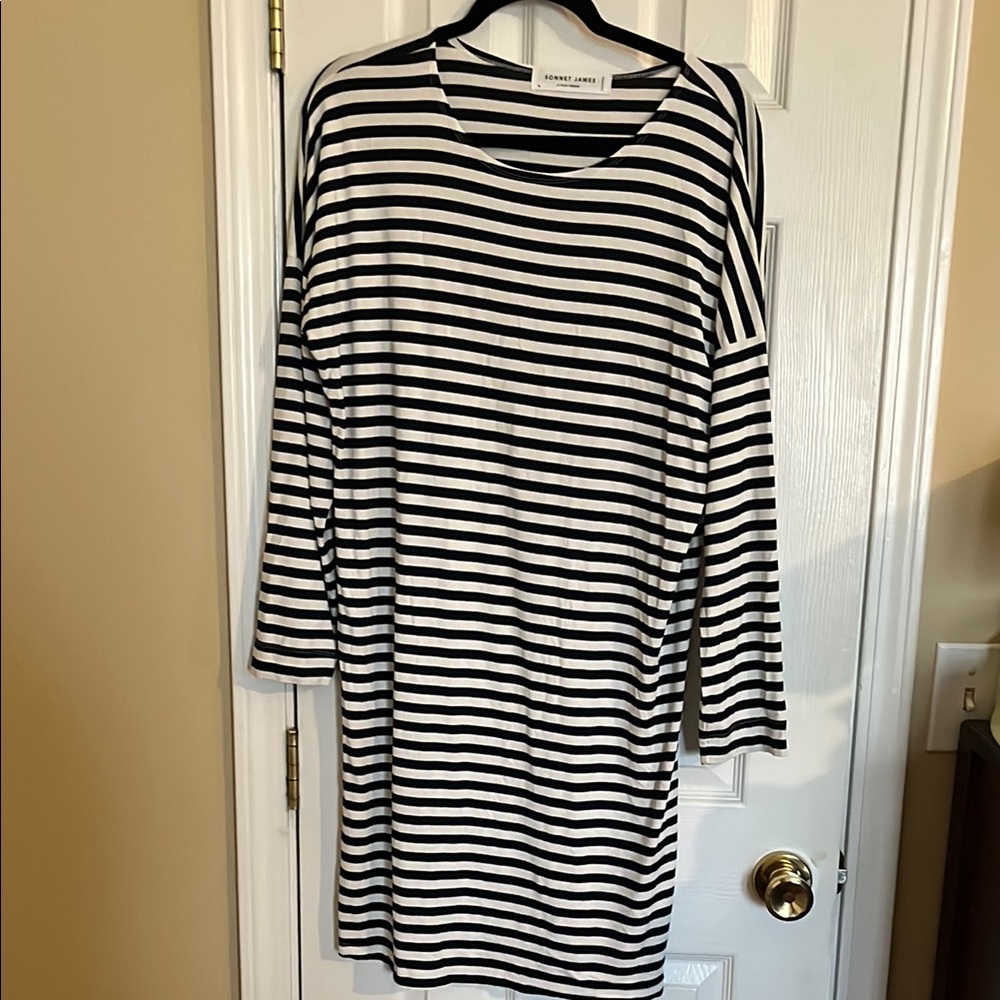 Sonnet James Striped Navy and White Dress